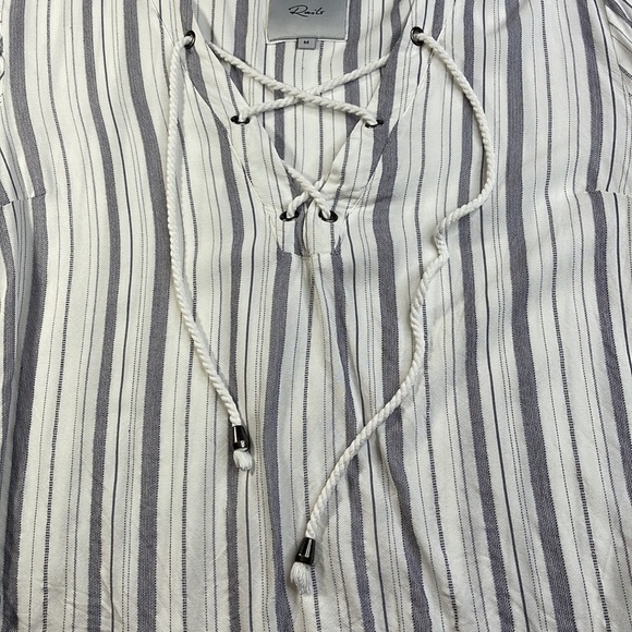 Rails Grace Patriot Stripe Lace Front Top Medium - Picture 5 of 13